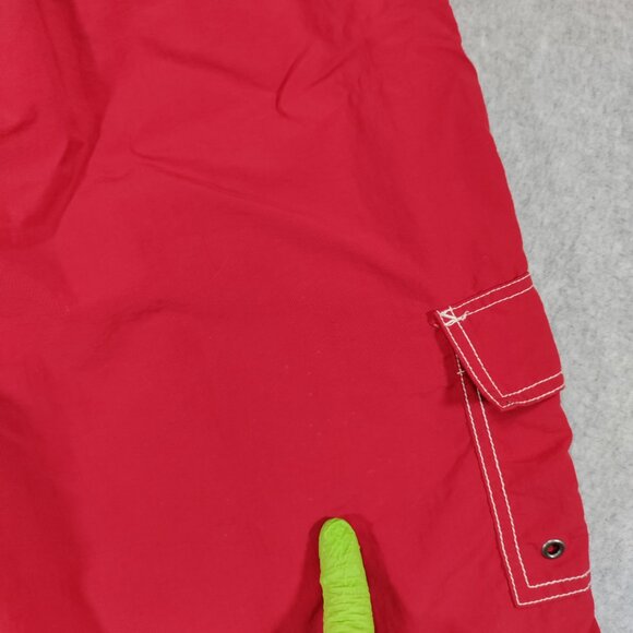 POLO Ralph Lauren Swim Trunk Mens XL Red Nylon Cargo Linen 9in Inseam Shorts - Picture 6 of 9